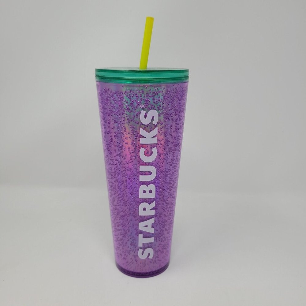 Starbucks 2022 Summer Back To School Purple Bubble Emoji Venti Cold Cup Tumbler